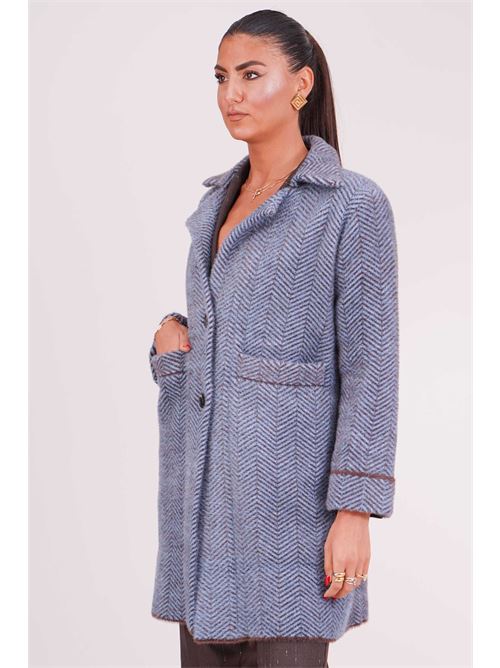 Cappotto in maglia Luckylu Milano | GM06NYBROWN